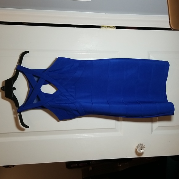 Short Formal Dress, Blue, Medium - Picture 1 of 3